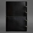 Кожаный блокнот cофт-бук 9.0 A4 в мягкой обложке (черный глянец)