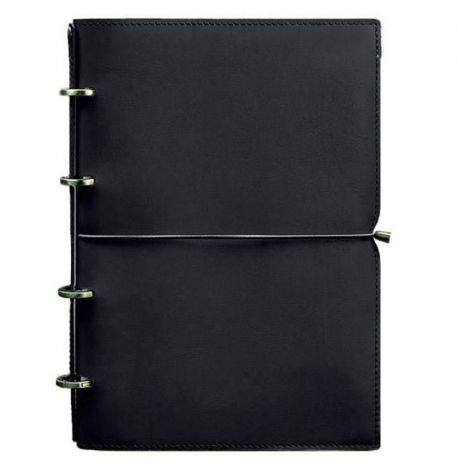 Шкіряний блокнот cофт-бук 9.0 в м'якій обкладинці (темно-синій) шкіра Krast