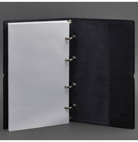 Шкіряний блокнот cофт-бук 9.0 в м'якій обкладинці (темно-синій) шкіра Krast