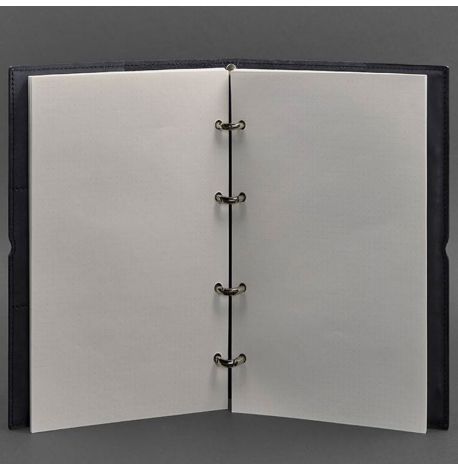 Шкіряний блокнот cофт-бук 9.0 в м'якій обкладинці (темно-синій) шкіра Krast