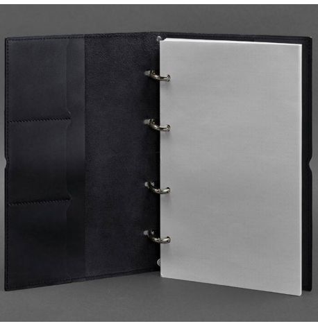 Шкіряний блокнот cофт-бук 9.0 в м'якій обкладинці (темно-синій) шкіра Krast