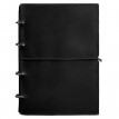 Кожаный блокнот cофт-бук 9.0 A4 в мягкой обложке (черный) кожа Crazy Horse