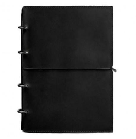 Кожаный блокнот cофт-бук 9.0 A4 в мягкой обложке (черный) кожа Crazy Horse