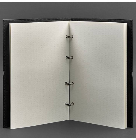 Кожаный блокнот cофт-бук 9.0 A4 в мягкой обложке (черный) кожа Crazy Horse