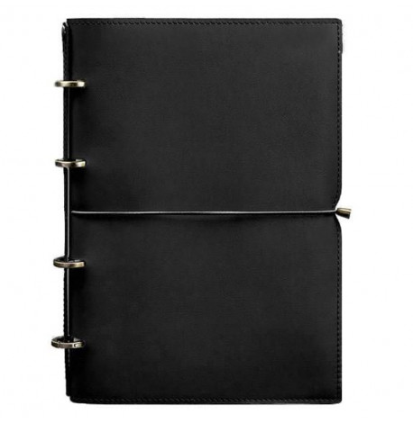 Шкіряний блокнот cофт-бук 9.0 A4 в м'якій обкладинці (чорний) шкіра Krast