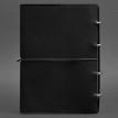 Шкіряний блокнот cофт-бук 9.0 A4 в м'якій обкладинці (чорний) шкіра Krast