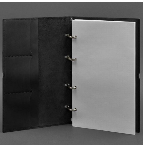 Шкіряний блокнот cофт-бук 9.0 A4 в м'якій обкладинці (чорний) шкіра Krast