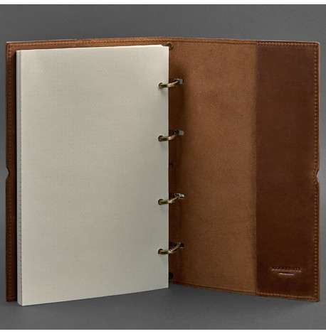 Кожаный блокнот cофт-бук 9.0 в мягкой обложке (светло-коричневый)