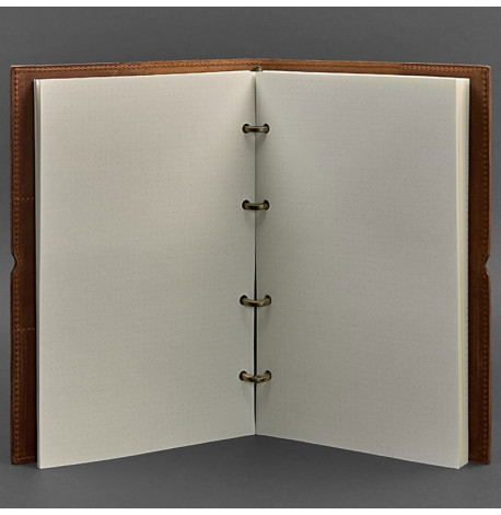 Кожаный блокнот cофт-бук 9.0 в мягкой обложке (светло-коричневый)