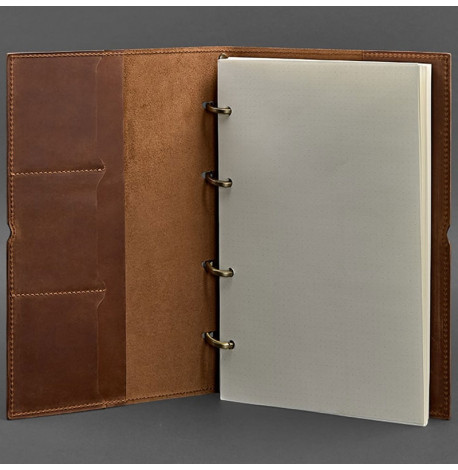 Кожаный блокнот cофт-бук 9.0 в мягкой обложке (светло-коричневый)