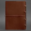 Шкіряний блокнот cофт-бук 9.0 A4 в м'якій обкладинці (світло-коричневий) шкіра Krast