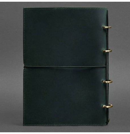 Шкіряний блокнот cофт-бук 9.0 A4 у м'якій обкладинці (зелений) шкіра Crazy Horse