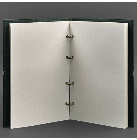 Шкіряний блокнот cофт-бук 9.0 A4 у м'якій обкладинці (зелений) шкіра Crazy Horse