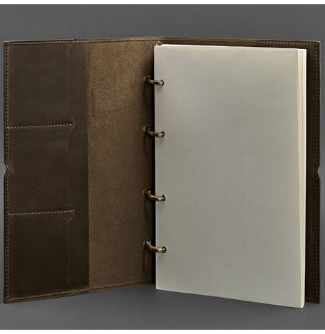 Шкіряний блокнот cофт-бук 9.0 у м'якій обкладинці (темно-коричневий)