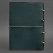 Кожаный блокнот cофт-бук 9.0 в мягкой обложке (зеленый) кожа Krast