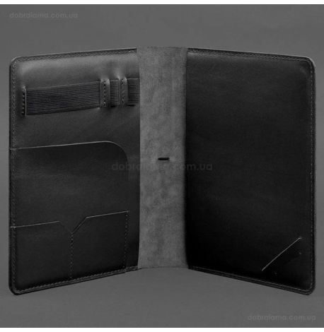 Кожаный блокнот софт-бук А5 9.4 (черный)