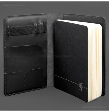 Кожаный блокнот софт-бук А5 9.4 (черный)