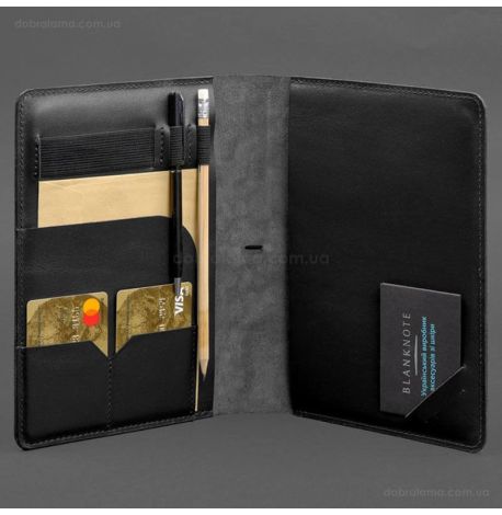 Кожаный блокнот софт-бук А5 9.4 (черный)