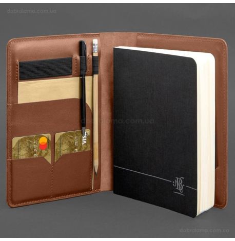 Кожаный блокнот софт-бук А5 9.4 (светло-коричневый)