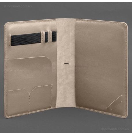 Кожаный блокнот софт-бук А5 9.4 (светло-бежевый)