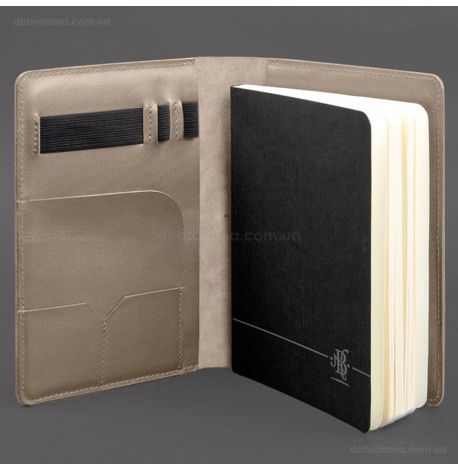 Кожаный блокнот софт-бук А5 9.4 (светло-бежевый)