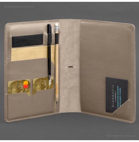 Кожаный блокнот софт-бук А5 9.4 (светло-бежевый)