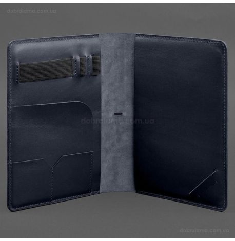 Шкіряний блокнот софт-бук А5 9.4 (темно-синій)