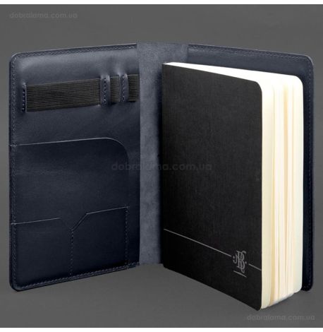 Шкіряний блокнот софт-бук А5 9.4 (темно-синій)