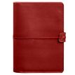 Кожаный блокнот софт-бук А5 9.4 (красный)