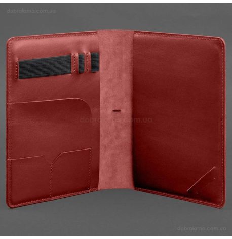 Кожаный блокнот софт-бук А5 9.4 (красный)