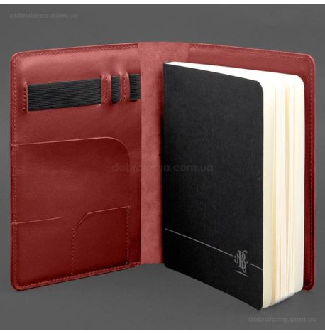 Кожаный блокнот софт-бук А5 9.4 (красный)