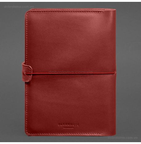 Кожаный блокнот софт-бук А5 9.4 (красный)