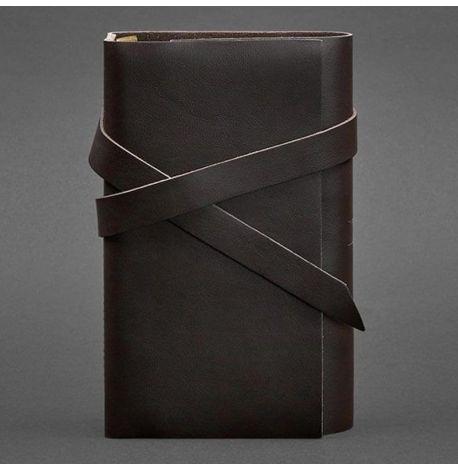 Шкіряний блокнот софт-бук 1.0 (темно-коричневий) шкіра Krast