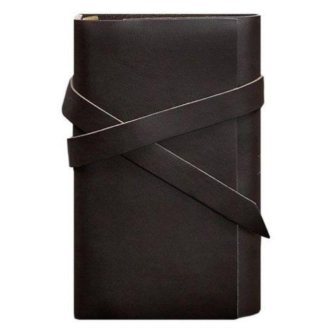Шкіряний блокнот софт-бук 1.0 (темно-коричневий) шкіра Krast