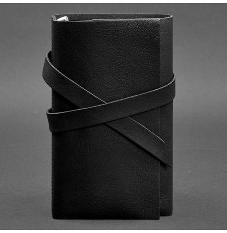 Кожаный блокнот софт-бук 1.0 (черный)