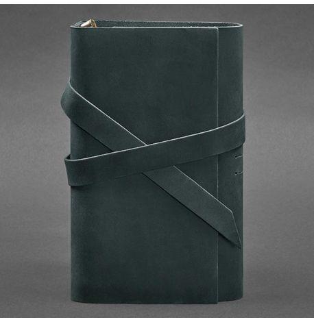 Кожаный блокнот софт-бук 1.0 (зеленый) кожа Crazy Horse