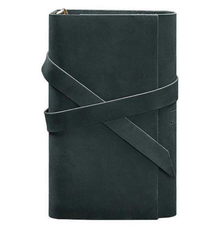 Кожаный блокнот софт-бук 1.0 (зеленый) кожа Crazy Horse