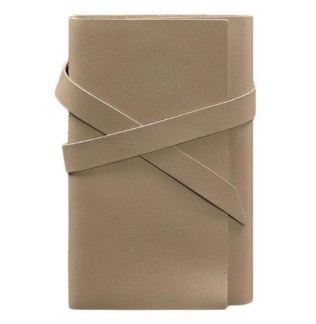 Кожаный блокнот софт-бук 1.0 (светло-бежевый) кожа Krast