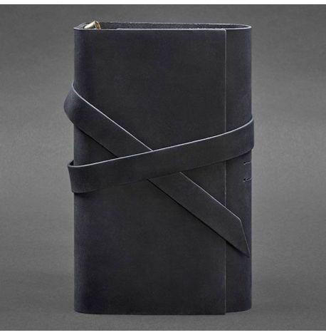 Кожаный блокнот софт-бук 1.0 (темно-синий)