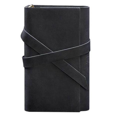 Кожаный блокнот софт-бук 1.0 (темно-синий)