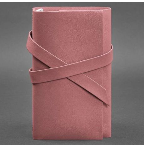 Кожаный блокнот софт-бук 1.0 (розовый) кожа Krast