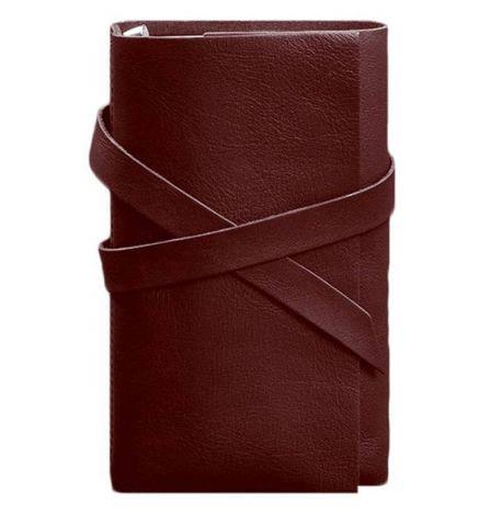 Шкіряний блокнот софт-бук 1.0 (бордовий) шкіра Krast