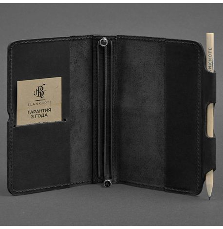 Кожаный блокнот софт-бук 3.0 (черный) кожа Crazy Horse