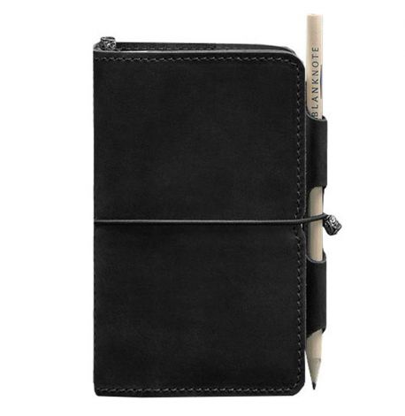 Кожаный блокнот софт-бук 3.0 (черный) кожа Crazy Horse