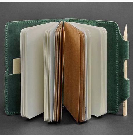 Кожаный блокнот софт-бук 3.0 (зеленый)