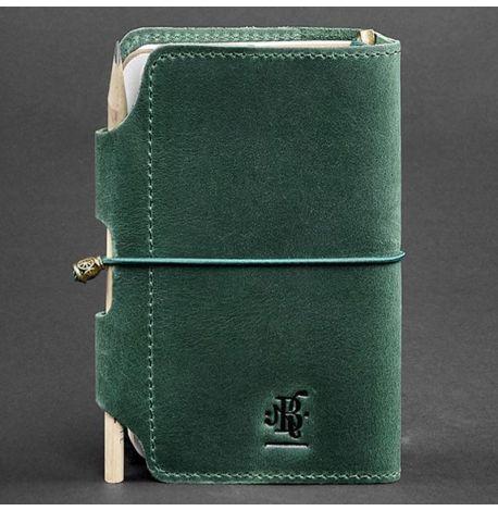 Кожаный блокнот софт-бук 3.0 (зеленый)