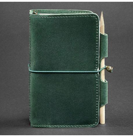 Кожаный блокнот софт-бук 3.0 (зеленый)