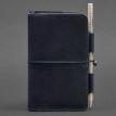 Кожаный блокнот софт-бук 3.0 (темно-синий) кожа Crazy Horse