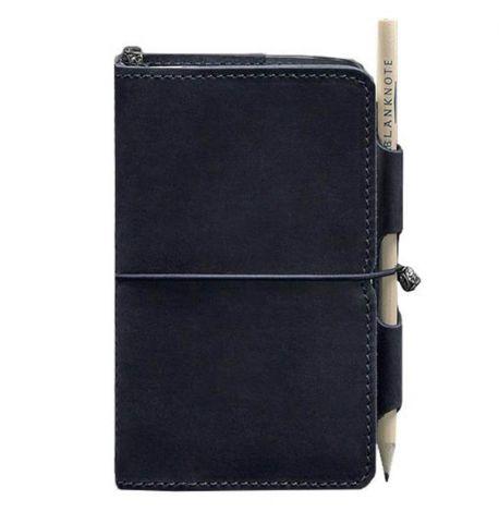 Кожаный блокнот софт-бук 3.0 (темно-синий) кожа Crazy Horse