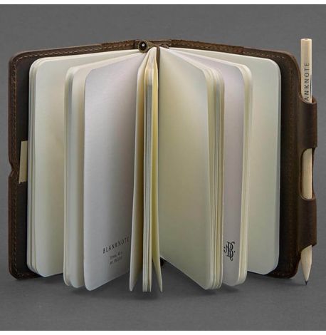 Кожаный блокнот софт-бук 3.0 (темно-коричневый) кожа Crazy Horse